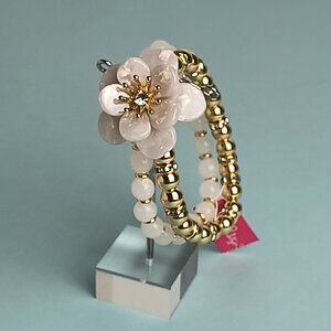 Lilly Pulitzer Statement Bracelet Oyster Pearl Moonlight Garden Acetate …